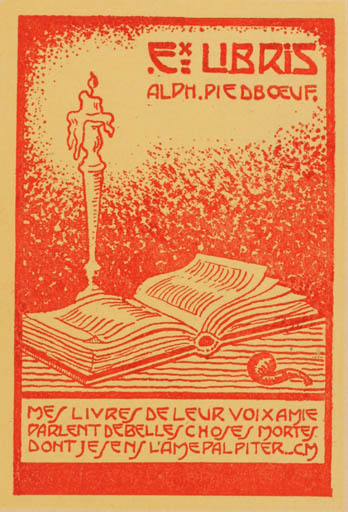 Exlibris by ? ? from Unknown for Aldm Piedboeuf - Book 