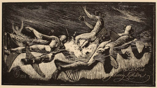 Exlibris by Thomas Arnel from Denmark for Johnny Köhler - Fairytale/fable Maritime 