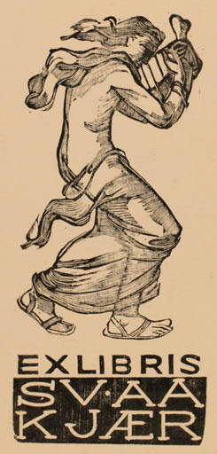 Exlibris by Jiri Jaska from Czechoslovakia for Svend Aage Kjær - Man 