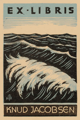 Exlibris by Hans Michael Bungter from Germany for Knud Jacobsen - Maritime 