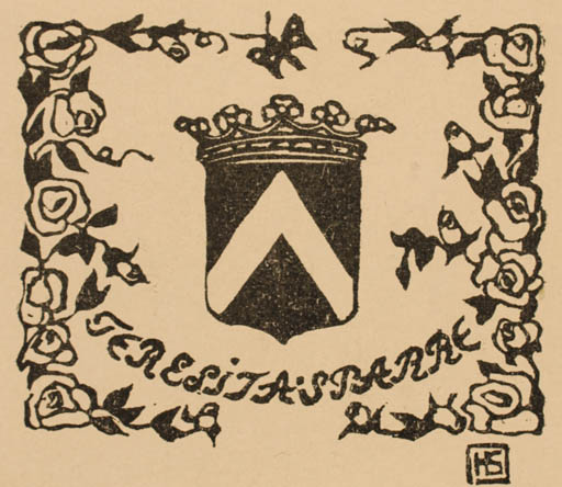 Exlibris by ? ? from Sweden for Teresija Barre - Heraldry 