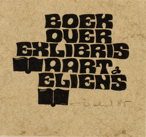 Exlibris by Zbigniew Dolatowski from Poland for Aart Eliens - Text/Writing 