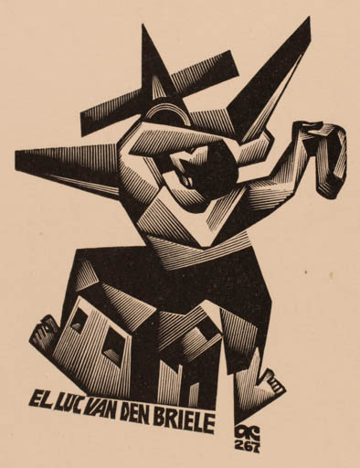 Exlibris by Anatolij Kalaschnikow from Soviet Union for Luc van den Briele - 