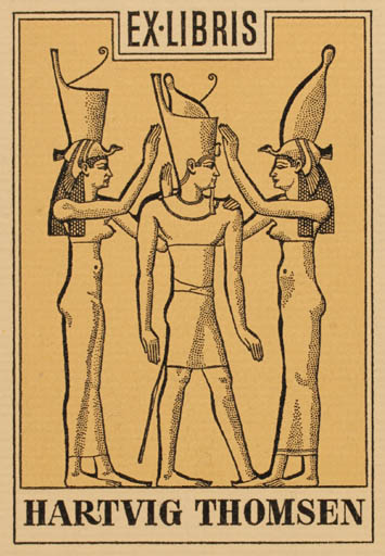 Exlibris by ? ? from Unknown for Hartvig Thomsen - Egypt 