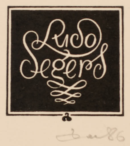Exlibris by Zbigniew Dolatowski from Poland for Ludo Segers - Text/Writing 