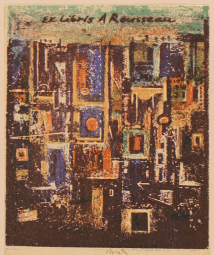 Exlibris by Pravoslav Sovak from Czechoslovakia for Antoine Rousseau - Abstract 