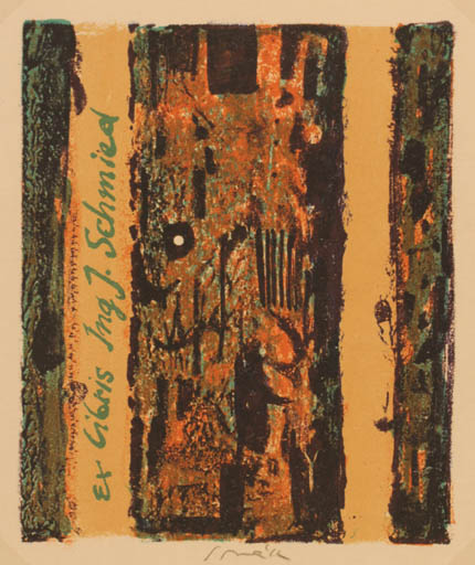 Exlibris by Pravoslav Sovak from Czechoslovakia for Ing. Jaromir Schmied - Abstract 