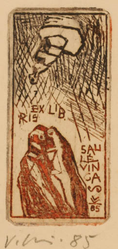 Exlibris by Vincas Kisarauskas from Lithuania for Saule Vincas - Abstract 