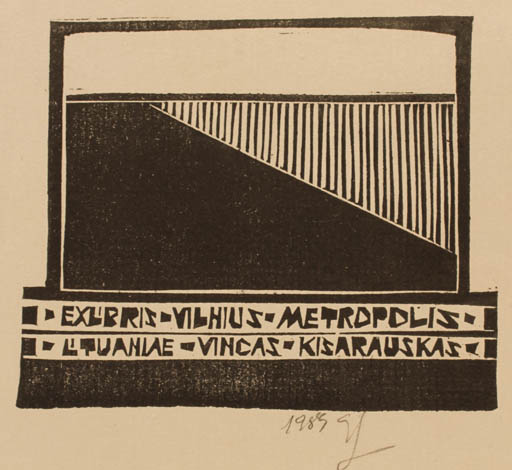 Exlibris by Vincas Kisarauskas from Lithuania for Vincas Kisarauskas - Abstract 