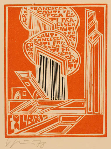 Exlibris by Vincas Kisarauskas from Lithuania for ? ? - Abstract 