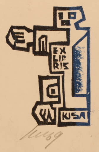 Exlibris by Vincas Kisarauskas from Lithuania for Vincas Kisarauskas - Abstract 