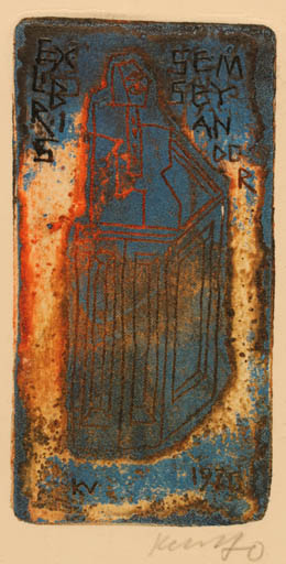 Exlibris by Vincas Kisarauskas from Lithuania for Dr. Andor Semsey - Abstract 