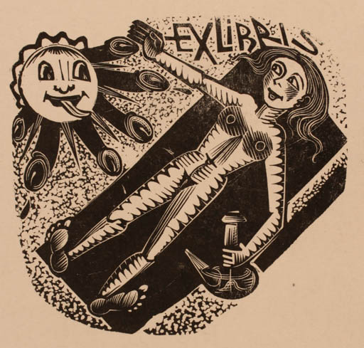 Exlibris by Antoni Gelabert from Spain for ? ? - Erotica 