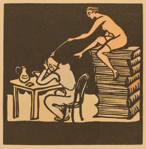 Exlibris by Miro Parizek from Czechoslovakia for ? ? - Erotica Ex Erotica 