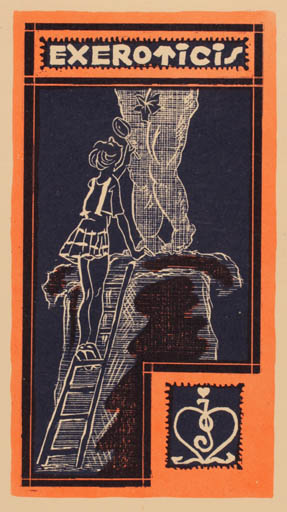 Exlibris by Miro Parizek from Czechoslovakia for ? ? - Erotica Ex Erotica 