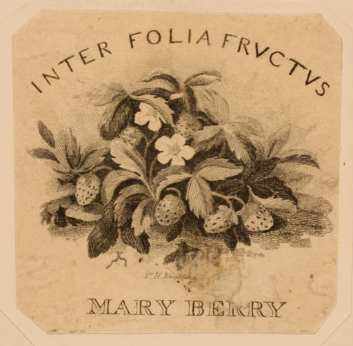 Exlibris by Sir. H Englefield from Great Britain for Mary Berry - Flora 