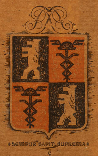 Exlibris by Henry Svhjærven from Norway for ? ? - Heraldry 