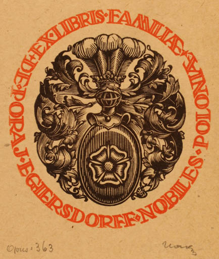 Exlibris by Arpad Daniel Nagy from Hungary for ? ? - Heraldry 