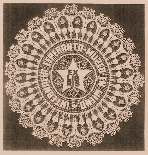 Exlibris by Jozef Golec from Poland for ? ? - Exlibris Congress Ornament 