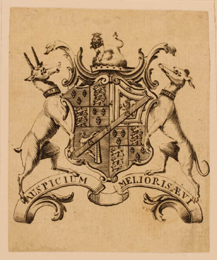 Exlibris by ? ? from Great Britain for Charles Beauclerk - Heraldry Regent/royalty 