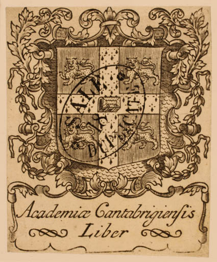 Exlibris by ? ? from Great Britain for Canterbury Academi Cantabrigiensis - Heraldry Science 