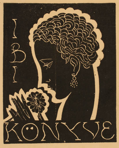 Exlibris by ? ? from Unknown for ? I.B.I - Portrait 