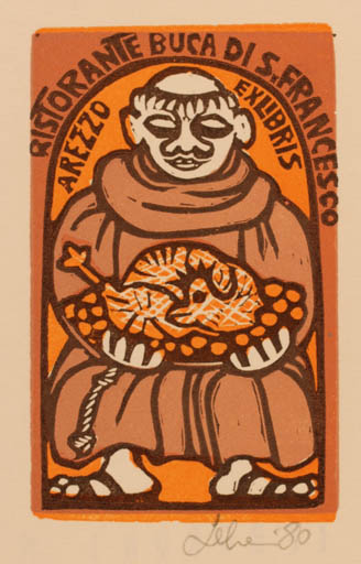 Exlibris by Maria Elisa Leboroni from Unknown for Mario de Filippis - Food Man 