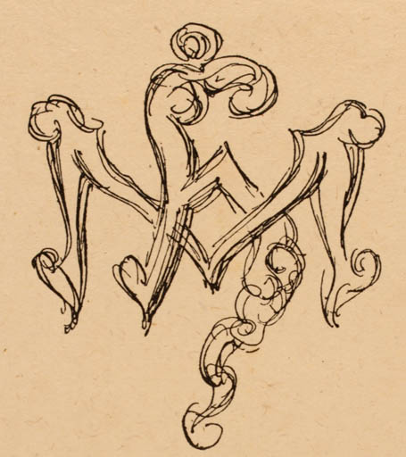 Exlibris by Thorvald Bindesbøll from Denmark for Henry Madsen - Monogram 