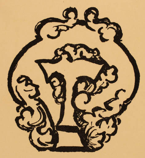 Exlibris by Thorvald Bindesbøll from Denmark for ? ? - Monogram 
