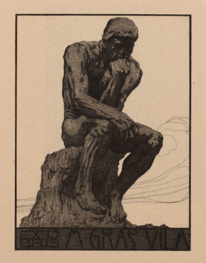 Exlibris by ? ? from Unknown for M, Gras Vila - Art Man 