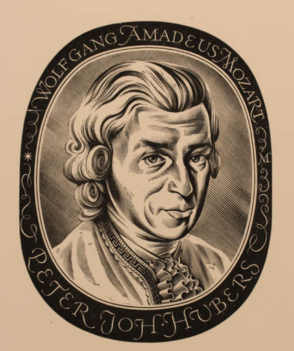 Exlibris by Maarten de Jong from Netherland for Peter Joh. Hubers - Music Portrait 
