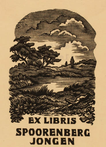 Exlibris by Thijs Mauve from Netherland for Spoorenberg Jongen - Scenery/Landscape 
