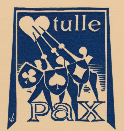 Exlibris by Christian Blæsbjerg from Denmark for Tulle Due Nielsen - Sport/game 