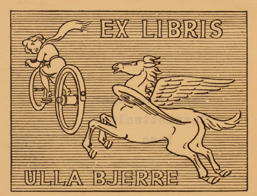 Exlibris by ? ? from Unknown for Ulla Bjerre - Pegasus 