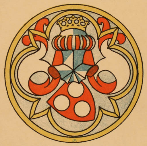Exlibris by Edmond des Robert from France for Comte de Bary de Lavergne - Heraldry 