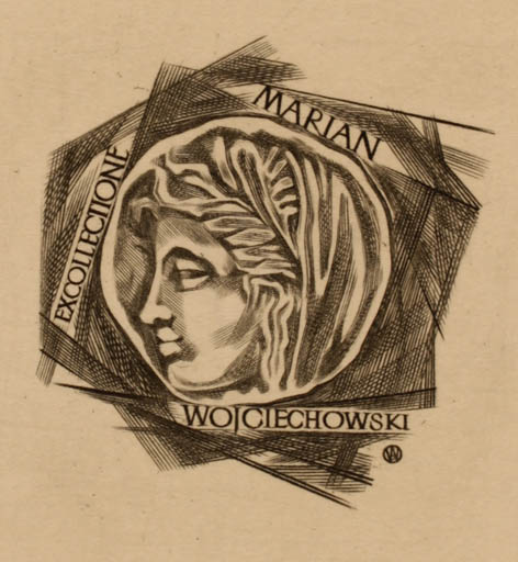 Exlibris by Wojciech Jakubowski from Poland for Marian Wojciechowski - Hobby Portrait 