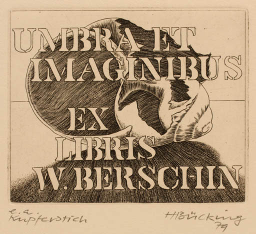 Exlibris by Herbert Bücking from Germany for W. Berschin - 