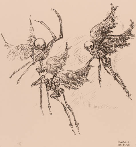 Exlibris by Monika Ritter from Germany for ? ? - Death 