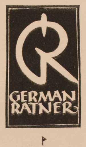 Exlibris by Ottmar Premstaller from Austria for German Ratner - Monogram 