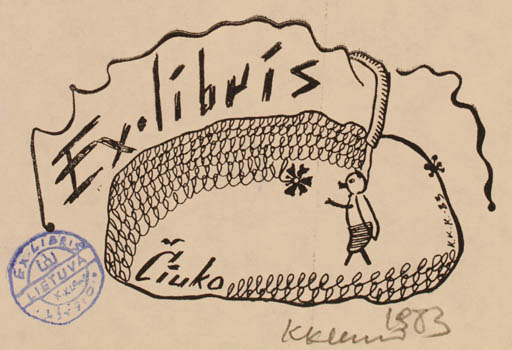 Exlibris by Klemensas Kupriunas from Lithuania for ? ? - 