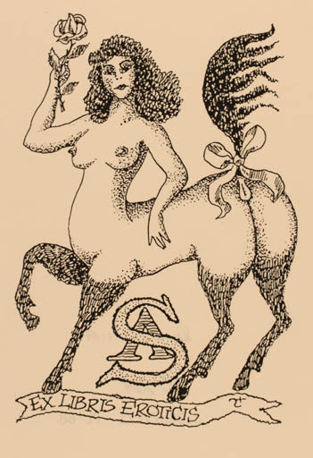 Exlibris by Jerzy Druzrycki from Poland for Andreas Selle - Ex Erotica Mythology 
