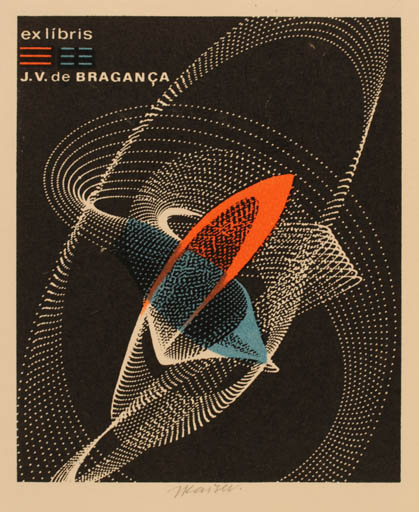 Exlibris by Jaroslav Kaiser from Czechoslovakia for Telmo José De Bragansa - Abstract 