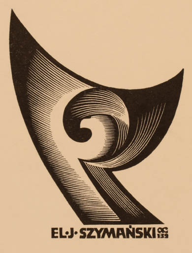 Exlibris by Anatolij Kalaschnikow from Russia for Janusz Szymanski - Abstract 