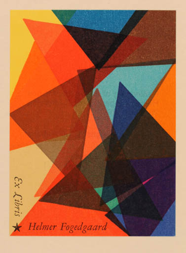 Exlibris by Børge Nees from Denmark for Helmer Fogedgaard - Abstract 