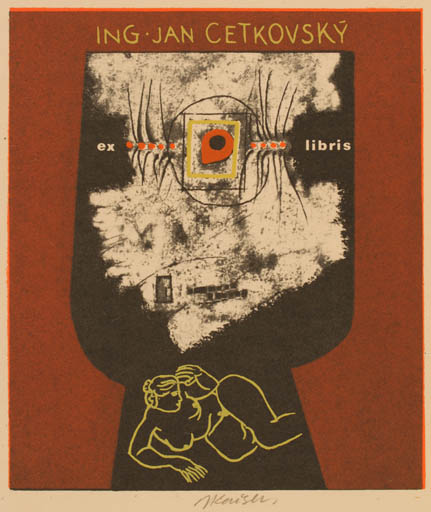 Exlibris by Jaroslav Kaiser from Czech Republic for Ing. Jan Cetkovský - Abstract 