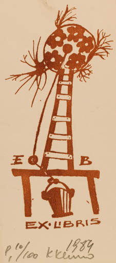 Exlibris by Klemensas Kupriunas from Lithuania for ? ? - Abstract 