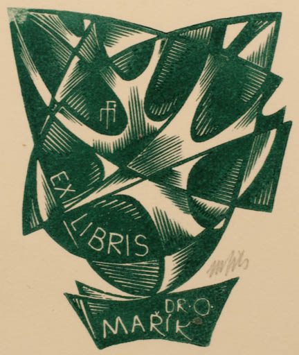 Exlibris by Dr. Otakar Marik from Czech Republic for Dr. Otakar Marik - Abstract 