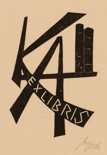 Exlibris by Karl Heinz Anger from Germany for Karl Heinz Anger - Monogram 
