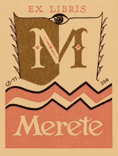 Exlibris by Christian Blæsbjerg from Denmark for Merete Johansen - 