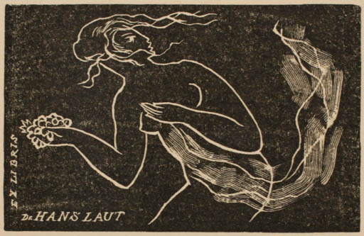 Exlibris by Rastislav Michal from Czech Republic for Dr. Hans Laut - Woman 